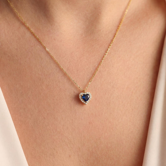 Heart Birthstone Necklace