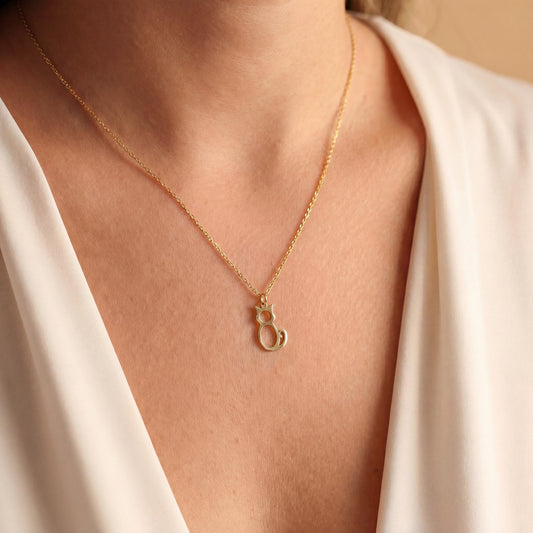 Gold Cat Necklace