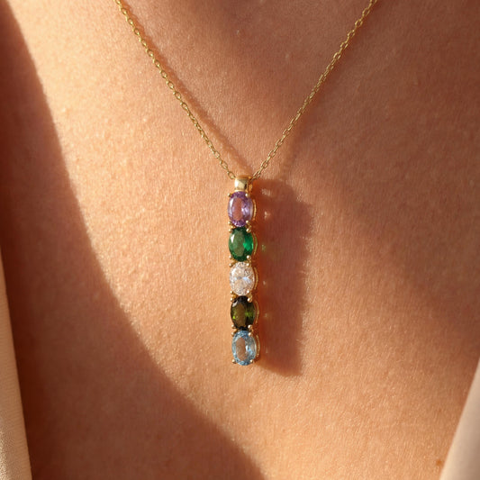 Family Birthstone Necklace