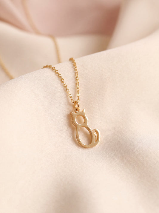 Gold Cat Necklace