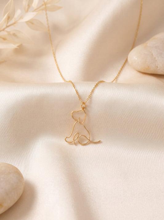 Gold Dog Necklace