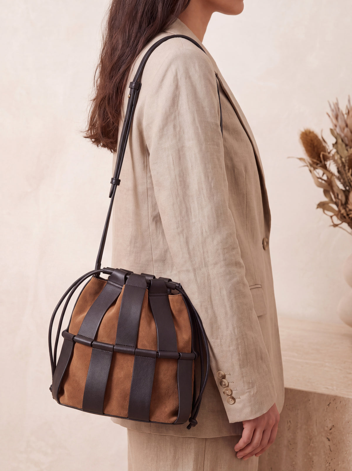The Mahogany Bucket Bag