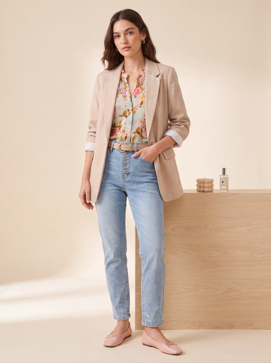 The Morganite Blazer & Blouse Set