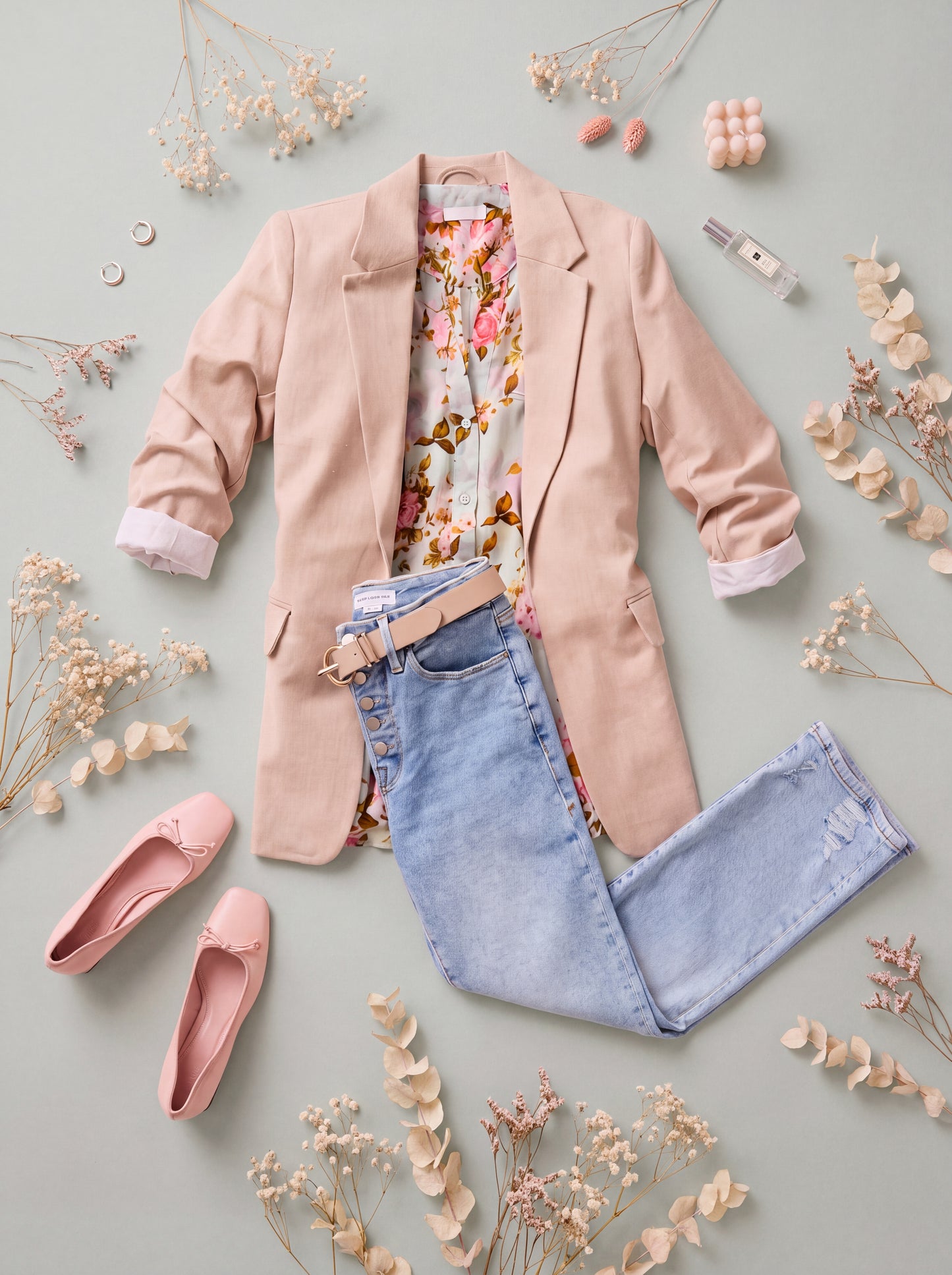 The Morganite Blazer & Blouse Set