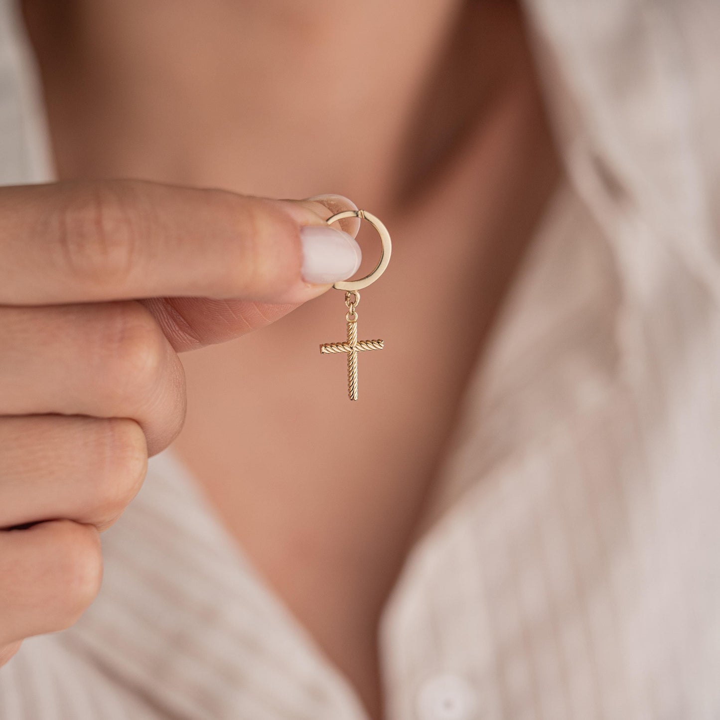 14k Solid Gold Hamsa Earrings, Minimalist Gold Studs, Elegant Hand of Fatima Jewelry, Dainty Gold Earrings, Gift for Her