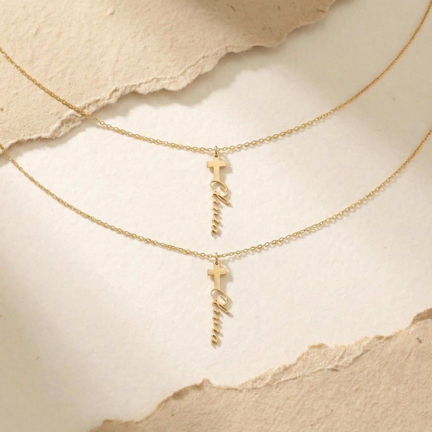 Cross Name Necklace, Personalized Cross, Custom Name Pendant, Religious Jewelry, Gift For Her, 14K Gold Plated, Christian Gift, Faith