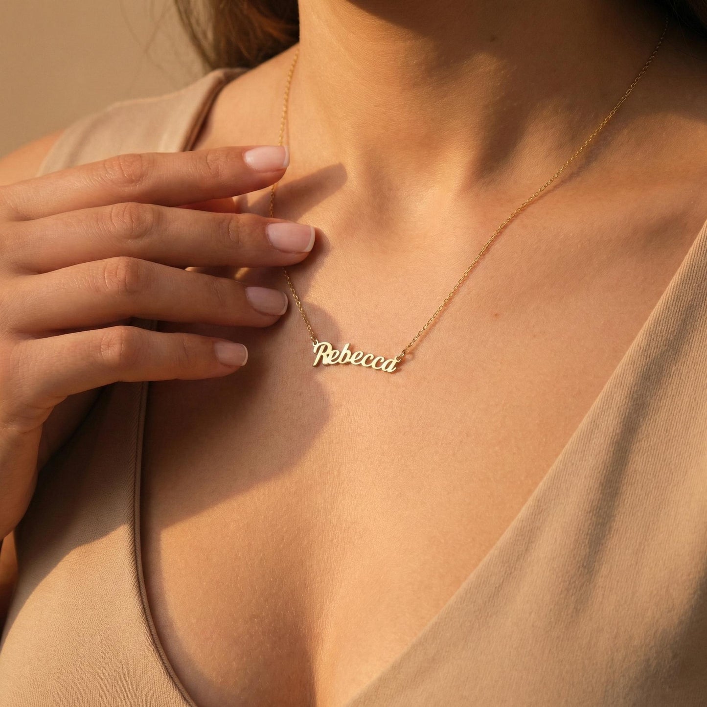 Custom Name Necklace, Gold Name Necklace, Personalized Jewelry, Gift For Her, Valentines Day Gift, Mothers Day Gift, Dainty Name Necklace