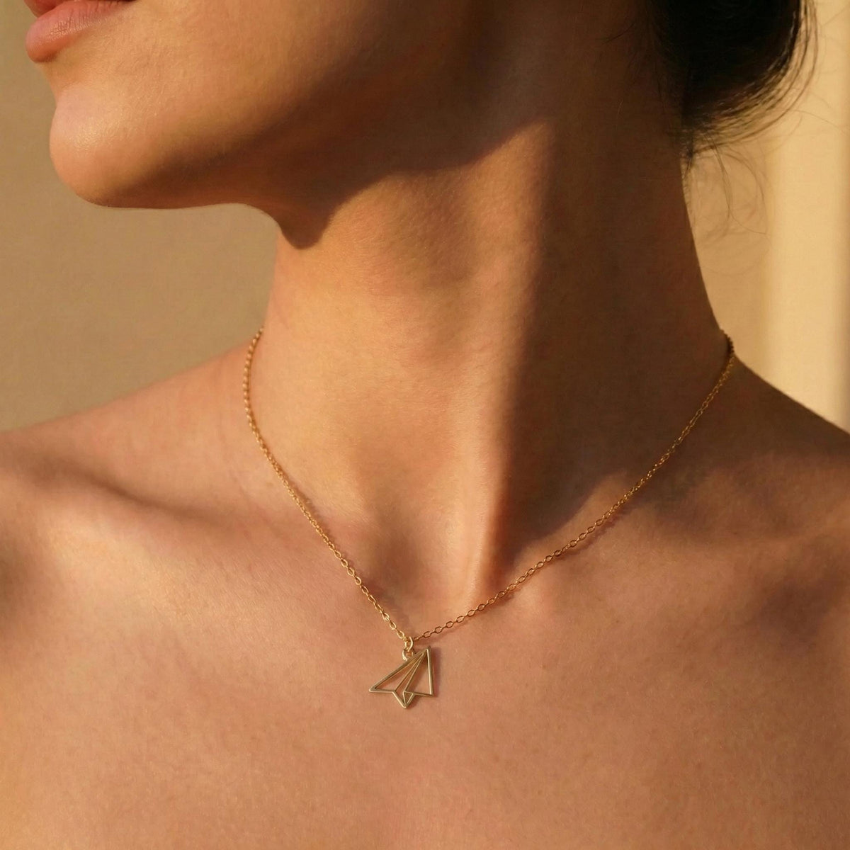 Paper Plane Necklace