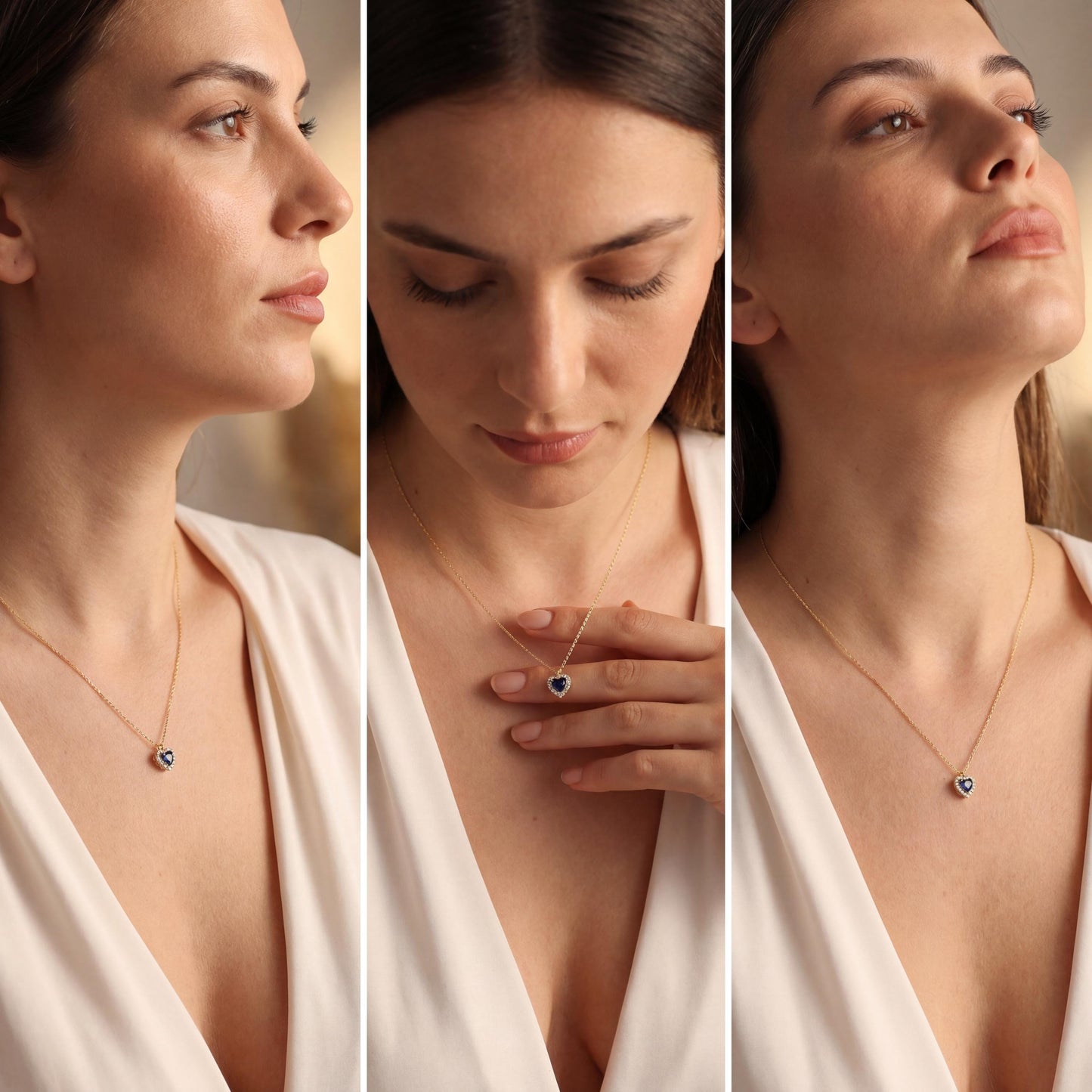 Heart Birthstone Necklace, 14K Gold Plated, Personalized Gift, Valentines Day Gift, Minimalist Jewelry, Gift for Her, Dainty Necklace