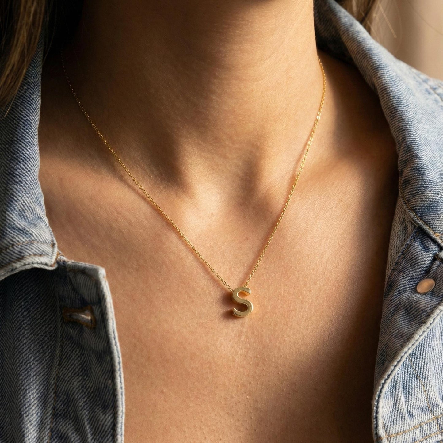 Initial Necklace, Letter Necklace, Personalized Gift, Monogram Pendant, Tiny Alphabet Charm, New Mom Gift, Bridesmaid Proposal, Custom