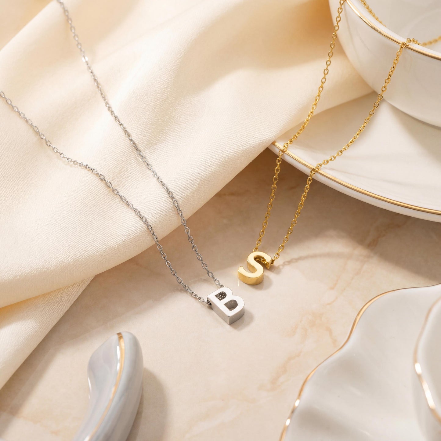 Initial Necklace, Letter Necklace, Personalized Gift, Monogram Pendant, Tiny Alphabet Charm, New Mom Gift, Bridesmaid Proposal, Custom