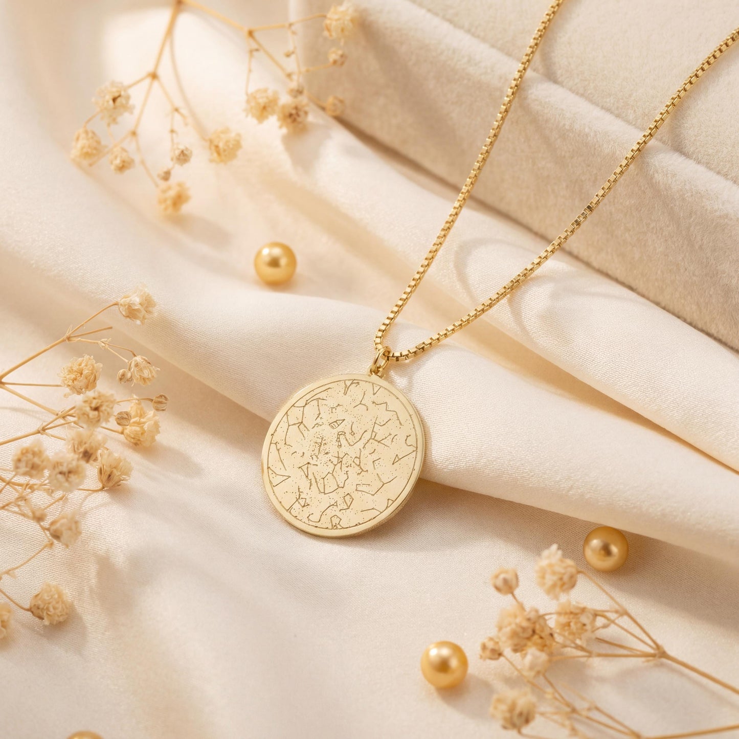 Custom Star Map Necklace, Constellation Pendant, Personalized Mom Gift, Zodiac Coin Jewelry, Celestial Birth Sign, Birthday Gift For Her
