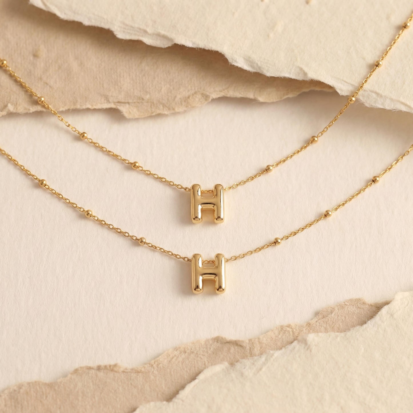 Bubble Letter Necklace, 3D Puff Initial, Personalized Mom Gift, Custom Alphabet Charm, Chunky Pendant, Bridesmaid Jewelry, Birthday for Her