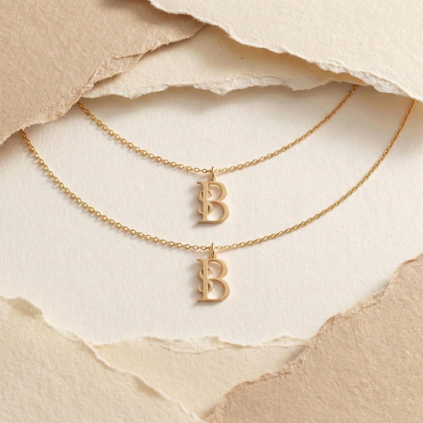 Custom Initial Necklace, Monogram Pendant, Personalized Letter Jewelry, 14K Gold Name Necklace, Valentine Gift for Her, Christmas Gift Mom
