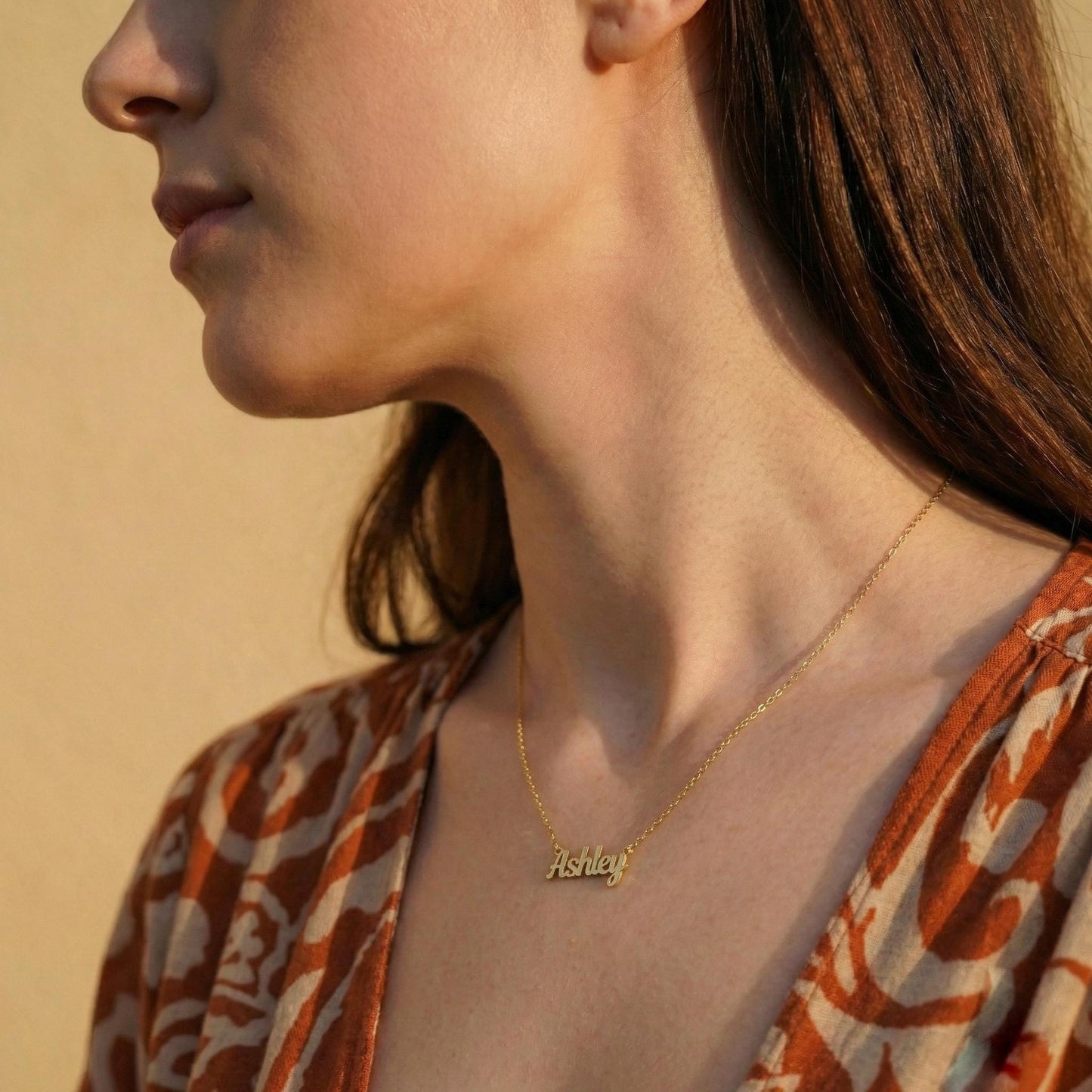 Custom Name Necklace, Personalized Necklace, Gold Name Necklace, Dainty Nameplate, Gift for Her, Valentines Day Gift, Mom Gift, Christmas