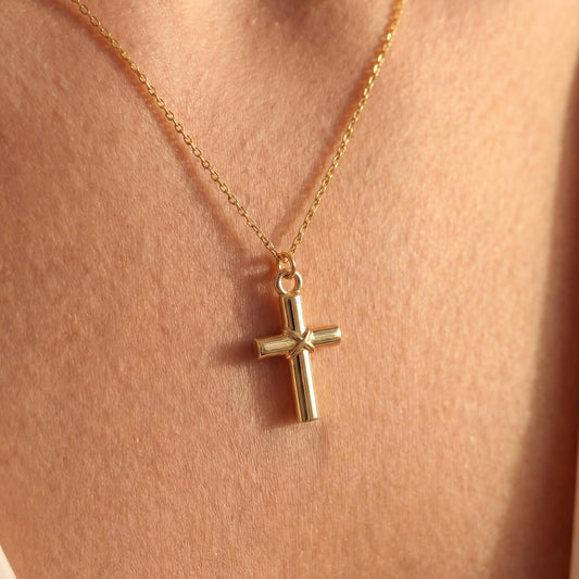 Dainty Cross Necklace, Minimalist Cross, Christian Jewelry, Mothers Day Gift, Baptism Gift Girl, Easter Gift For Her, Religious Pendant