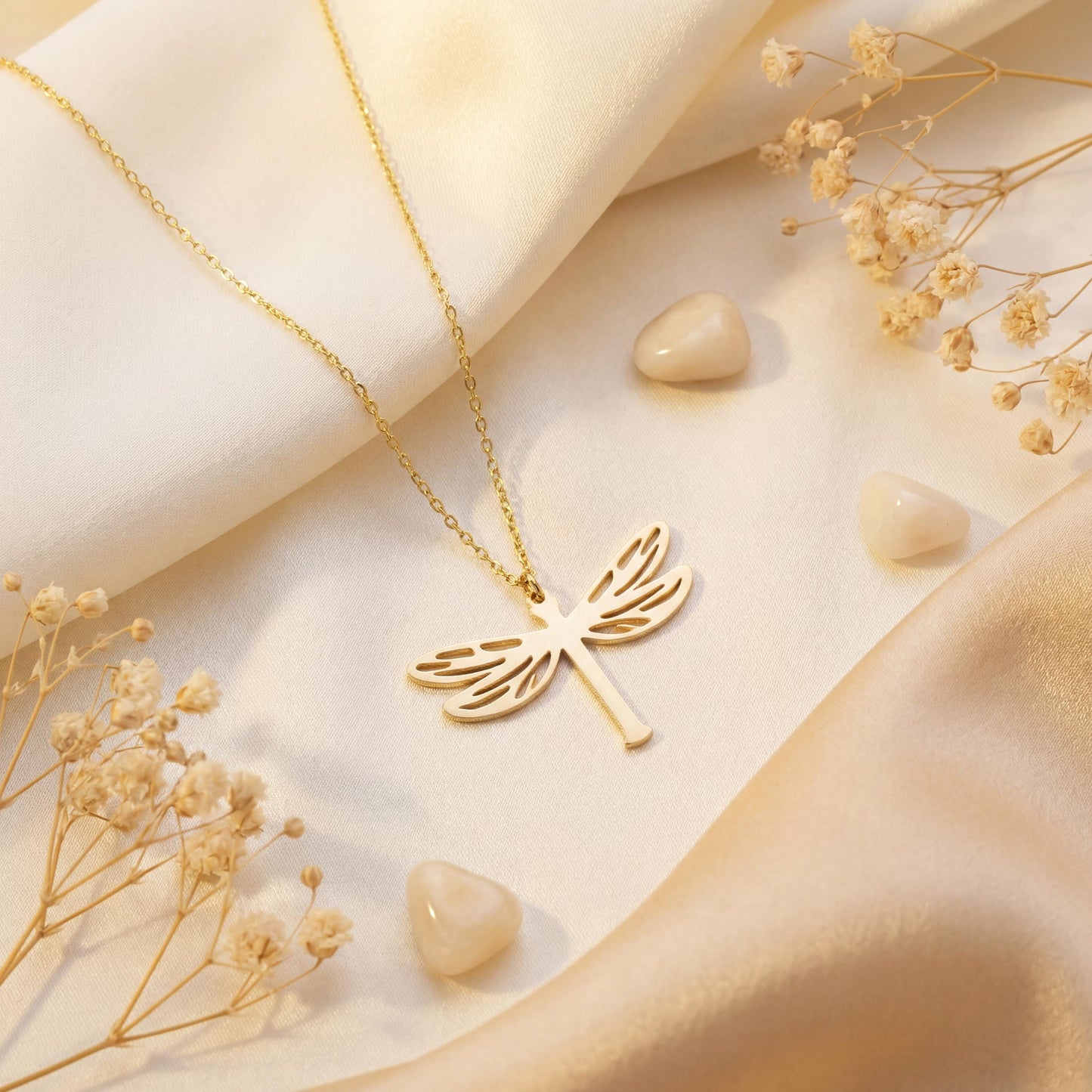 Dragonfly Necklace, 14K Gold Plated Necklace, Mothers Day Gift, Nature Lover Gift, Dainty Insect Jewelry, Minimalist Pendant, Gift for Her