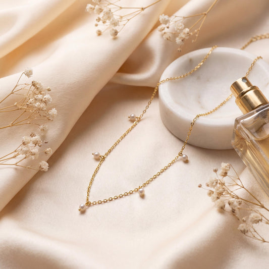Gold Pearl Necklace