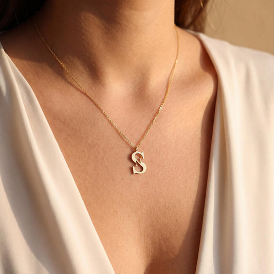 Two Letter Necklace, Intertwined Initials, Custom Monogram Pendant, Gold Personalized Jewelry, Mothers Day Gift for Mom, Dainty Charm