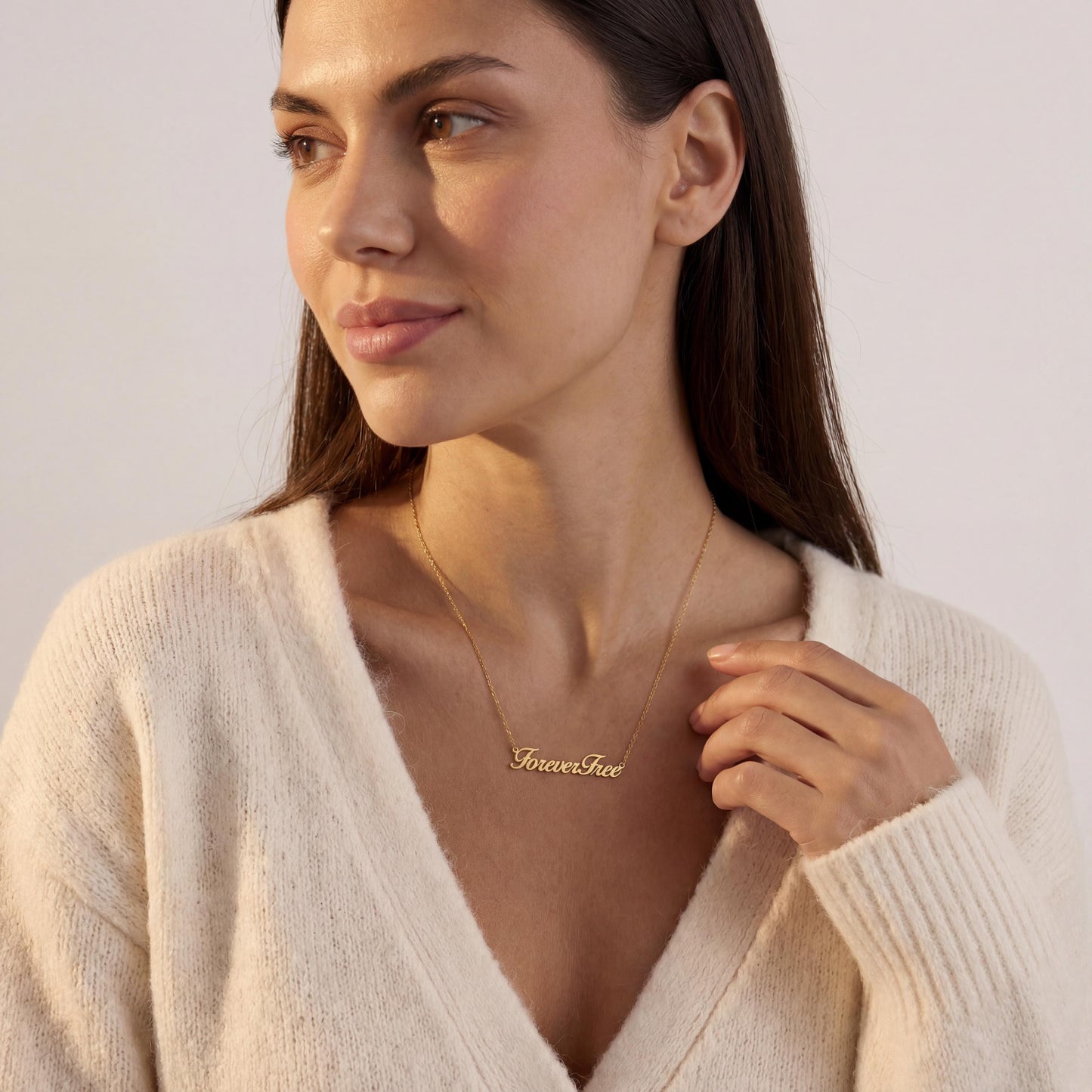Custom Word Necklace, Freedom Jewelry, America 250 Gift, Patriotic Choker, USA Semiquincentennial, Liberty Pendant, Minimalist Name