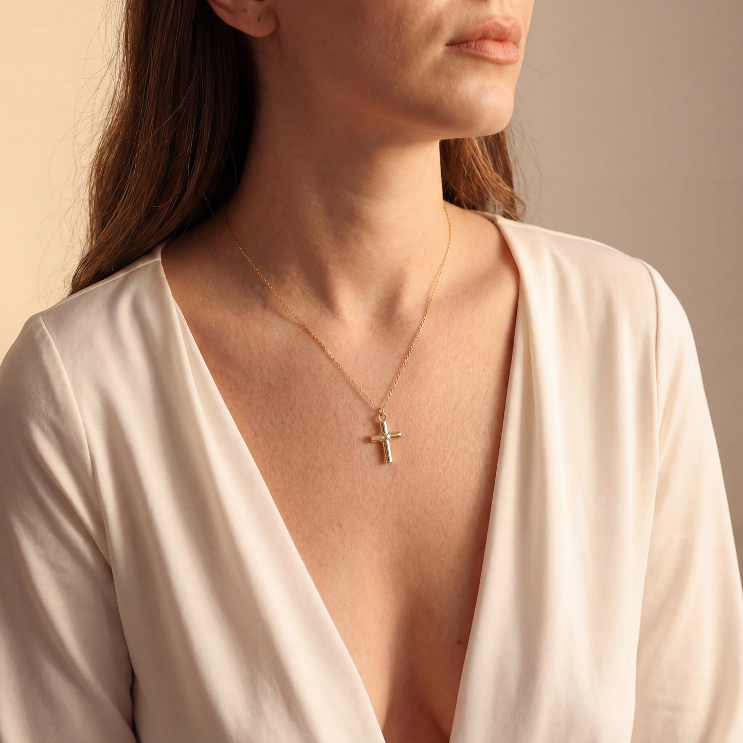 Dainty Cross Necklace, Minimalist Cross, Christian Jewelry, Mothers Day Gift, Baptism Gift Girl, Easter Gift For Her, Religious Pendant