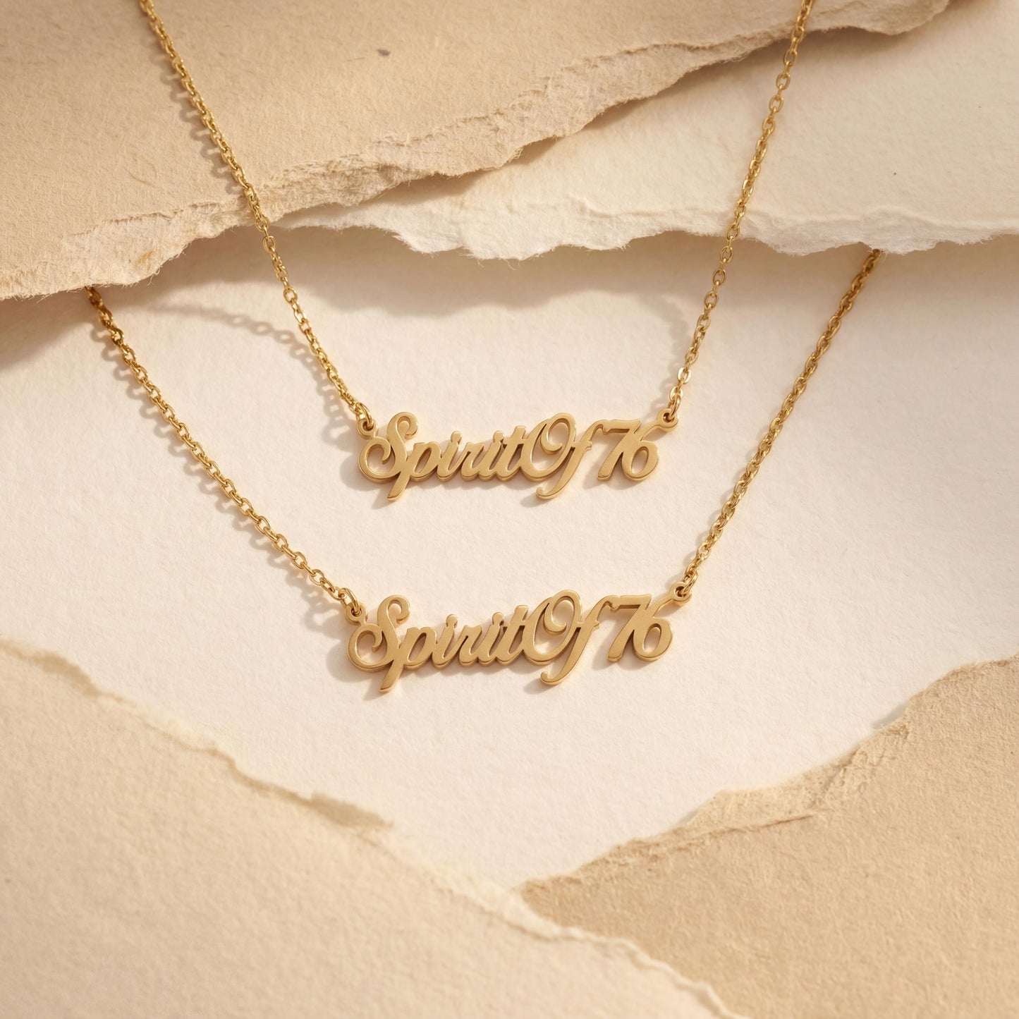 Spirit Of 76 Necklace, Patriotic Jewelry, USA 250th Anniversary, Name Necklace, July 4th Gift, Personalized Choker, Dainty Pendant