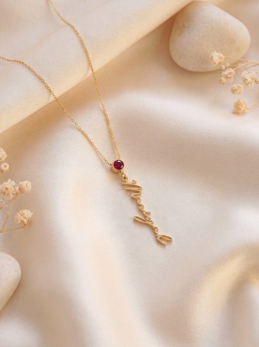 Vertical Name Necklace