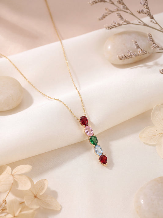 Family Birthstone Necklace