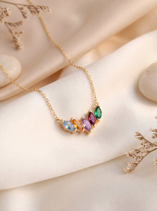 Marquise Birthstone Necklace