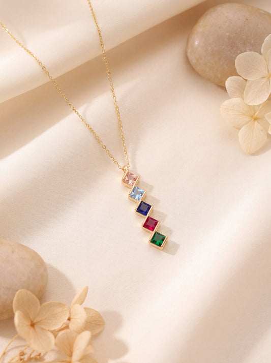 Family Birthstone Necklace