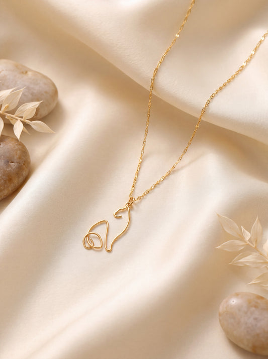 Gold Cat Necklace